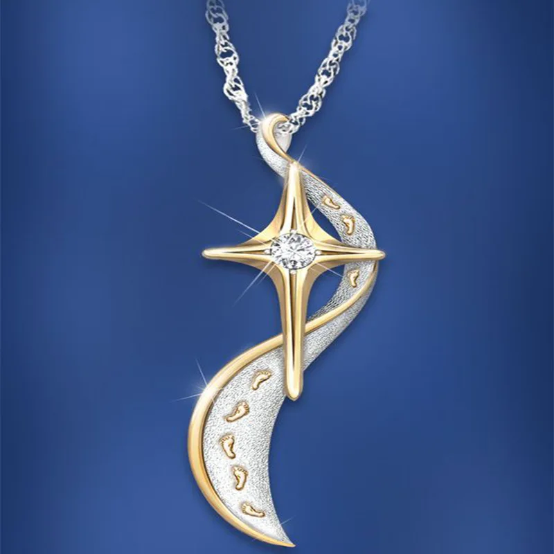 Креативное золотистое серебряное ожерелье с подвеской из скрученного