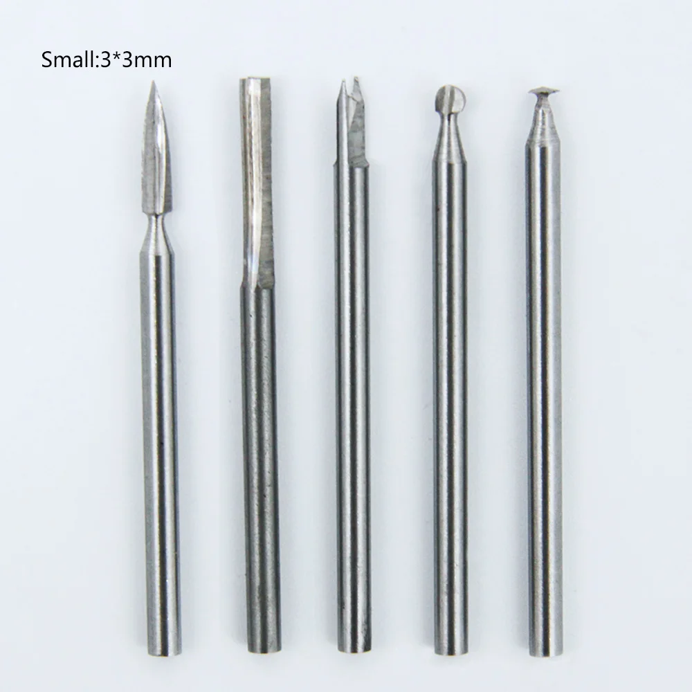 5 шт. 3 мм хвостовик фреза из быстрорежущей стали резцы набор гравировальных бит