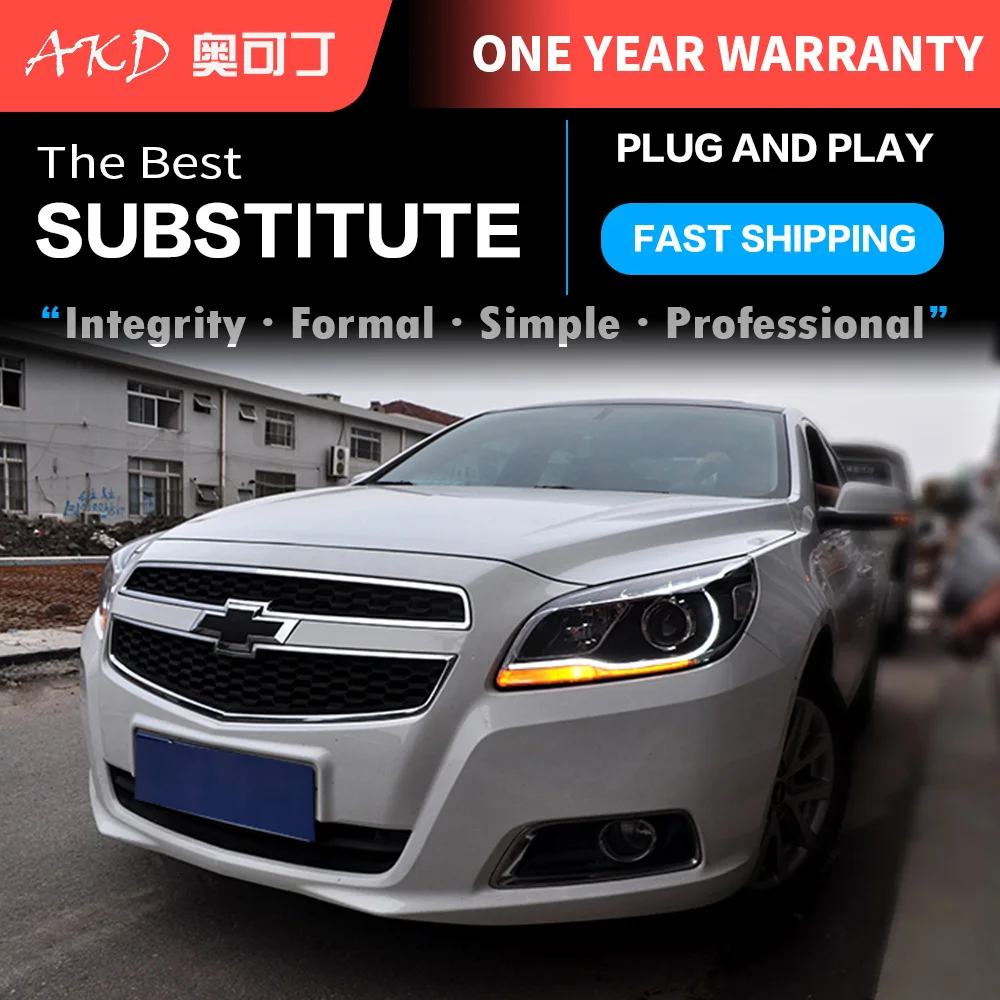 AKD тюнинг автомобильных фар для Chevrolet Malibu 2012-2014 светодиодные фары DRL ходовые огни
