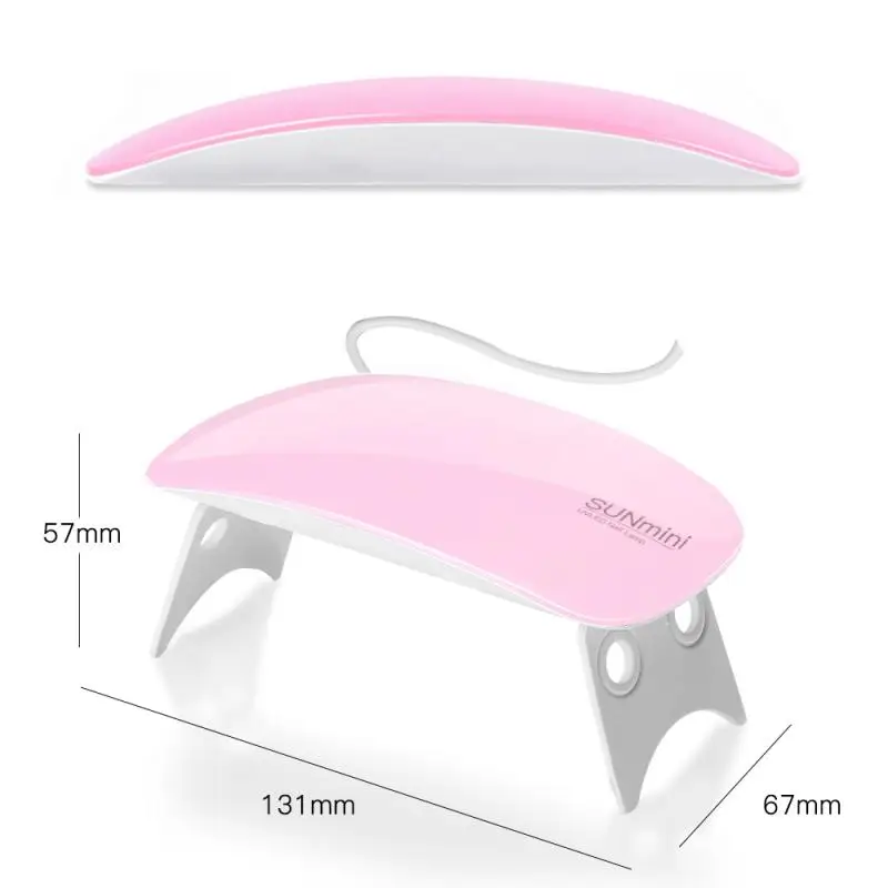 

1PC Portable Nail Dryer 6W UV LED Nail Lamp For Nail Polish Gel Manicure Apparatus Manicure Tool Professional Art Nail Equipment
