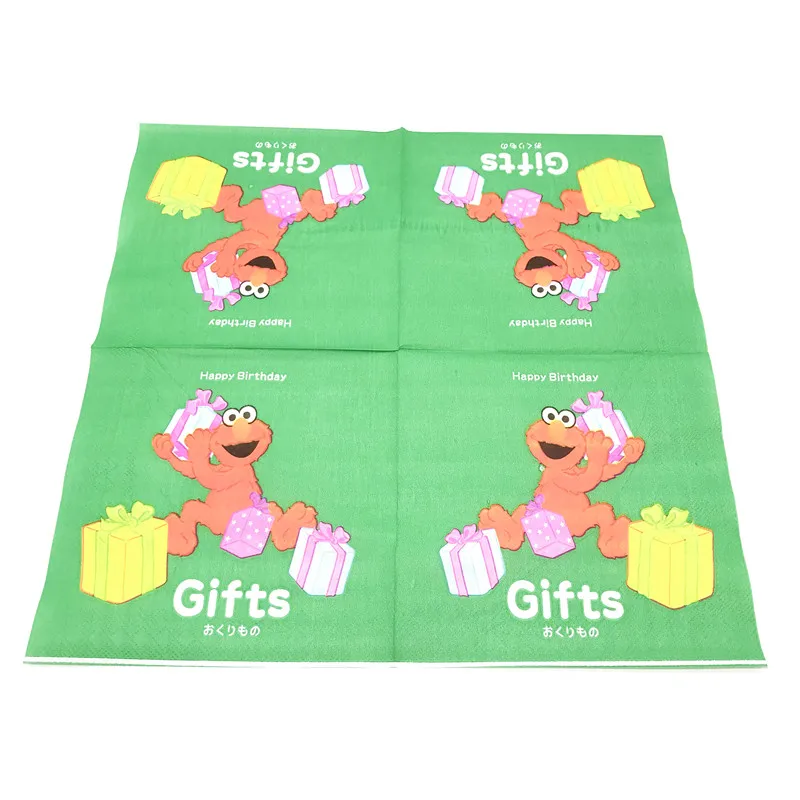 

40/60 pcs Sesame Street Elmo theme birthday party supplies Paper Plate napkin Boy Baby Shower christmas decorations party favors