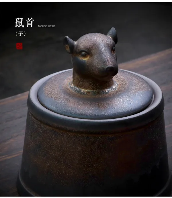 Mouse Head Прах питомца Подвеска для праха после кремации урны собака кошка памятная шкатулка животное на память о похоронах 500 г большая емкость свинья лошадь бык шкатулки медь - Цвет: Mouse Head