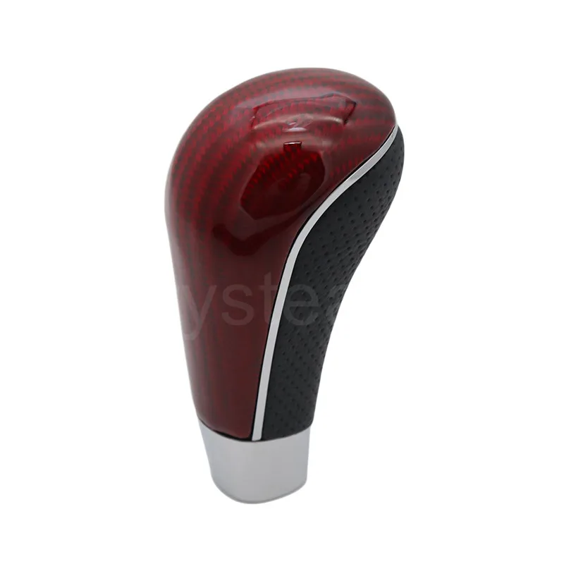 Universal Genuin Leather Real Carbon Fiber Car Manual Automatic Gear Shift Knob Shifter Lever For Ford Toyota Lexus Volkswagen | Автомобили