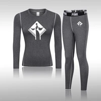 women thermal underwear compression yoga exercise gym fitness running suit ski primer underwear set sauna clothes quick dry