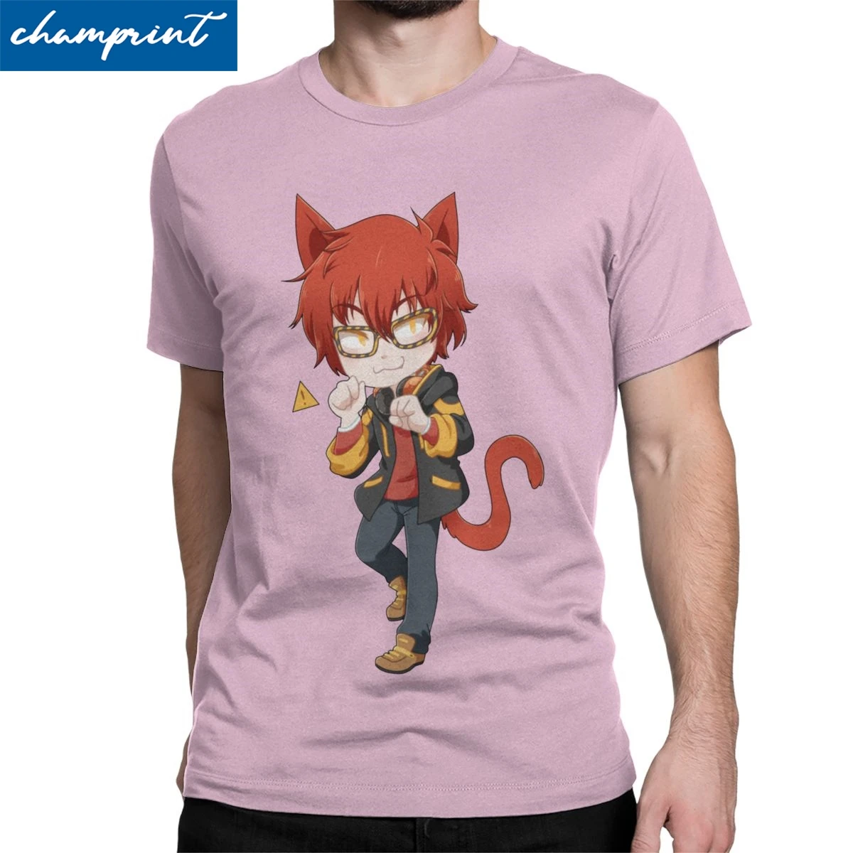 Meowstic Mystic Messenger 707 Мужская футболка MM BG Otome Game Забавные футболки с коротким рукавом