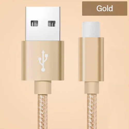 VOXLINK USB кабель с нейлоновой оплеткой для iphone x, 8 s, 7 s, быстрая зарядка, синхронизация данных, USB кабель для iphone xs max, 8, 8 Plus, 7, 6, 6 s, ipad mini - Цвет: Gold