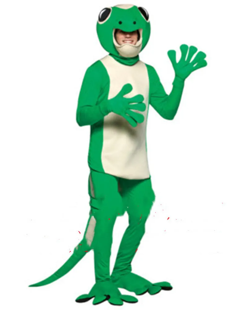 

Green Chameleon Mascot Costume Suits Cosplay Frog Party Game Animal Fancy Dress Outfits Clothing Advertising Promotion Parade +