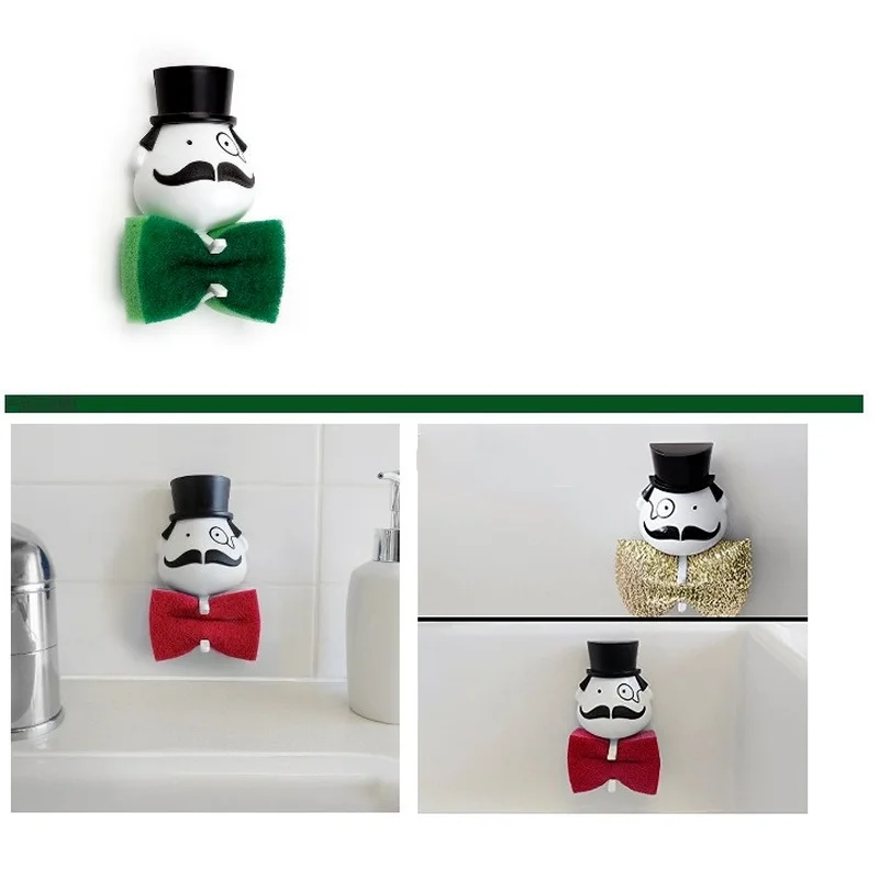 

Scouring Pad Sponge Wipe Storage Rack Plastic Creative Old Man Home Kitchen Supplies Multi-sink Storage Rack for Draining Water
