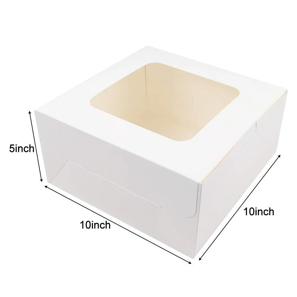 5 шт. белых бумага для выпечки коробок с окошком коробки десертов тортов