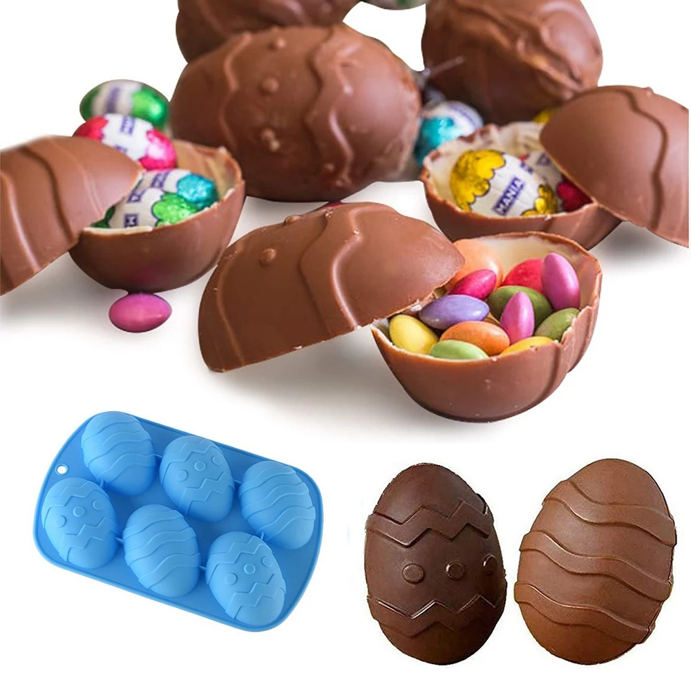

Easter Day Egg Shape Silicone Mold Gummy Animal Fondant Chocolate Candy Mould Cake Baking Decorating Tools Kitchen Bake Tool