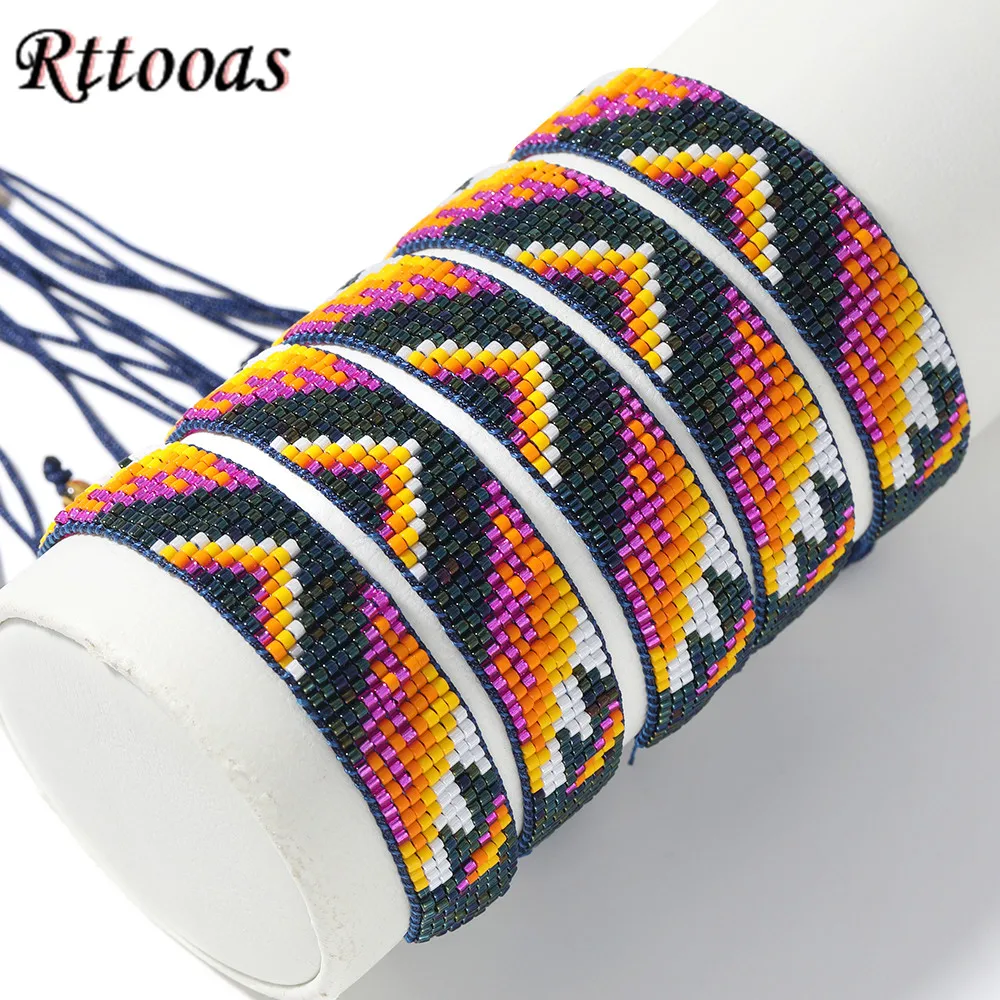 

Rttooas Rainbow Miyuki Bracelets Pulseras Mujer Moda 2020 For Women Handmade Beaded Bracelet Fashion Jewelry