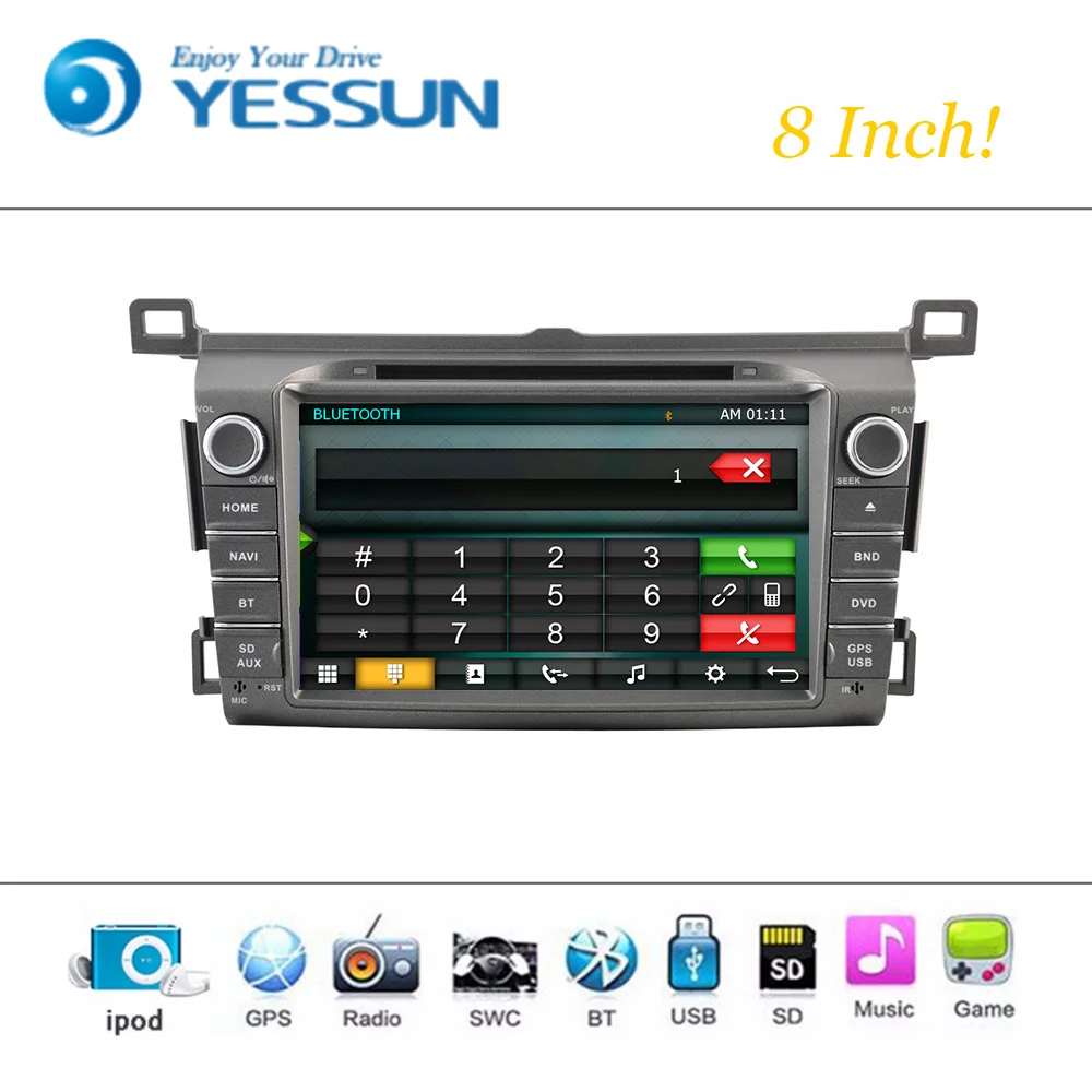 Автомобильный DVD плеер Android Wince система для Toyota Rav4 2013 2014 Авто Радио Стерео GPS