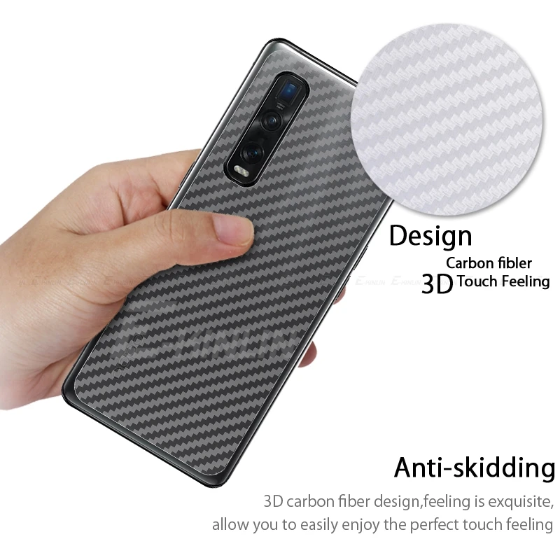Защитная пленка для задней панели из углеродного волокна Oppo Find X3 X2 Neo X F19 F17 F15 F11 F9 F7