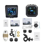 Система мониторинга давления в шинах мотоциклов TPMS с цветным ЖК-дисплеем, 2 внешних датчика температуры в шинах