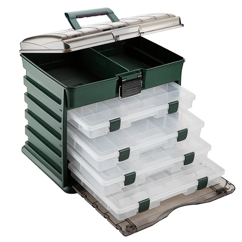 

Рыболовный ящик для инструментов Мульти-Слои рыбы контейнер-приманка коробка PP Пластик ручка приманки для ловли рыбы, утолщение рыболовные...