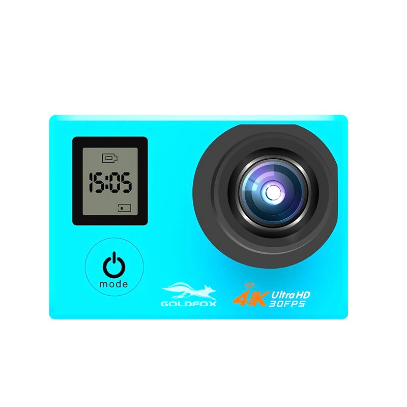 Ультра HD 4K двойной экран Экшн-камера 16MP Wifi Пульт дистанционного управления Спортивная камера 170D Go Водонепроницаемая профессиональная спортивная видеокамера - Цвет: Синий