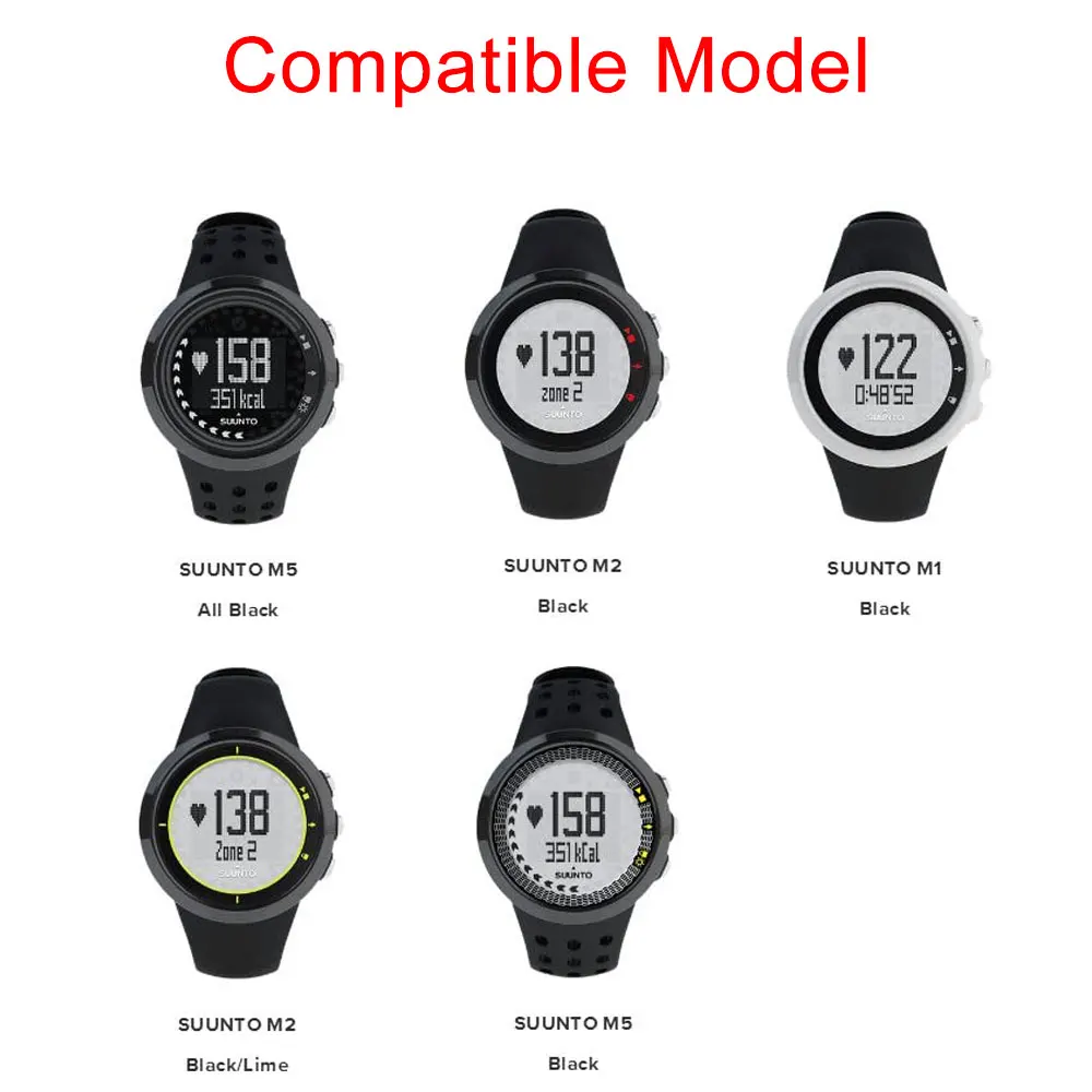 Silicone WatchBand For SUUNTO Quest M1 M2 M4 M5 M Series Smart Watch Band Strap Wristband Accessories Dual Colors water proof |