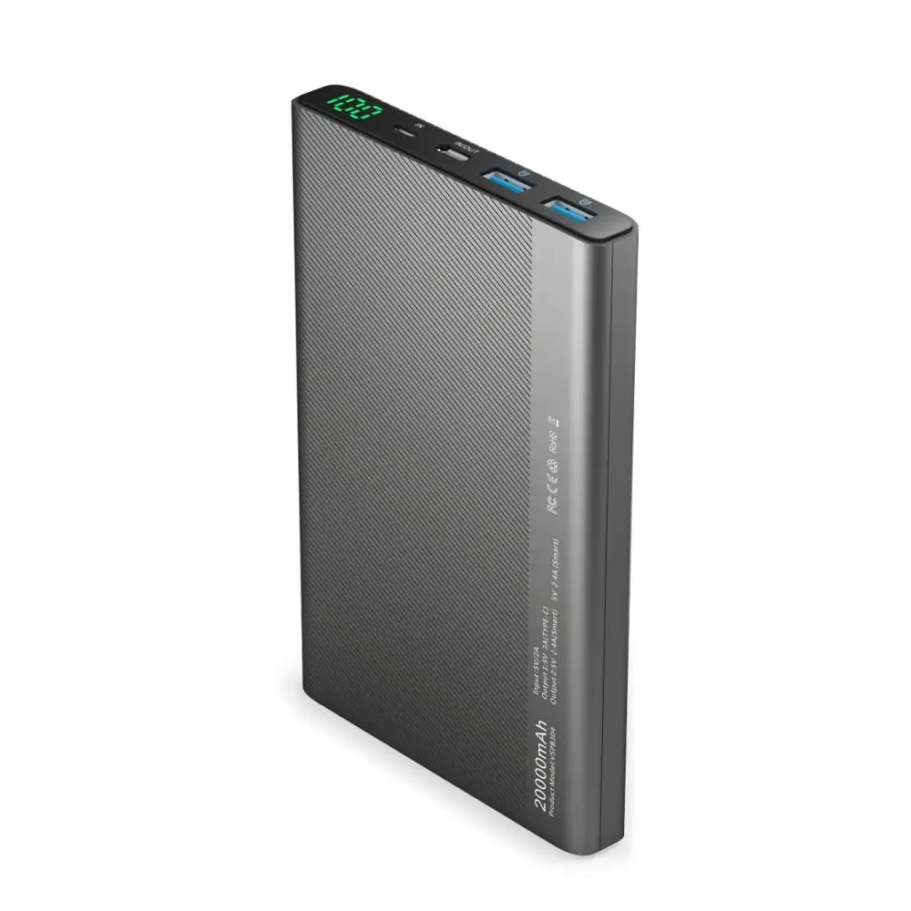 VINSIC 20000 мА/ч внешний аккумулятор для iPhone samsung huawei Тип C PD быстрая зарядка двойной USB