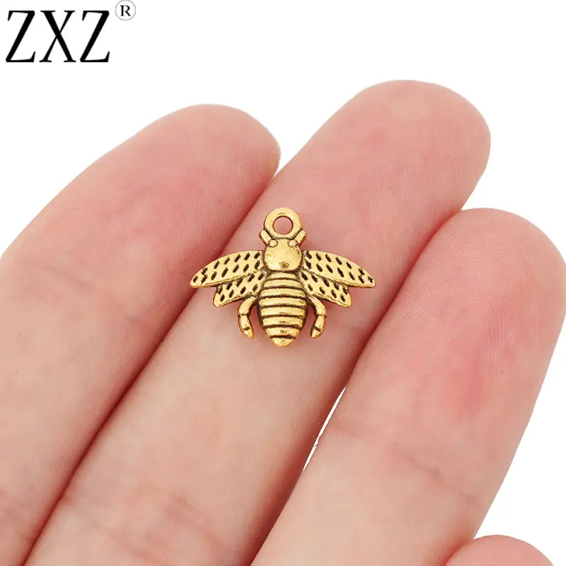 ZXZ 20 шт. Античный Золотой тональный Шмель пчела Honeybee аксессуары для изготовления