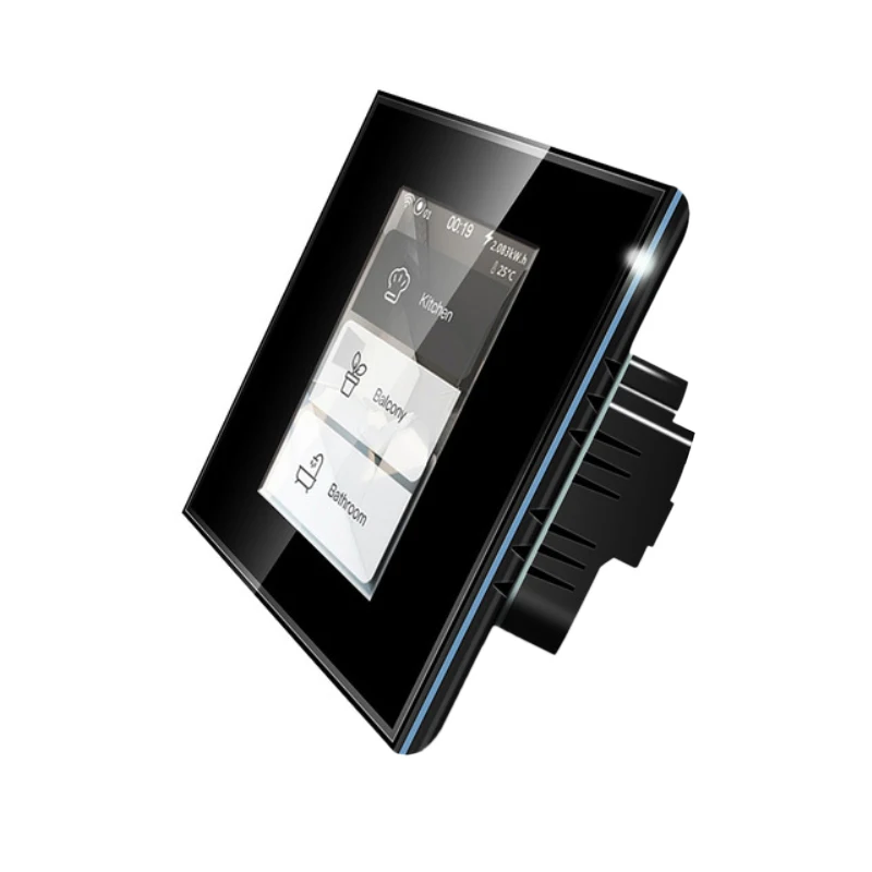 

1/2/3Gang LCD Smart Wifi Curtain Switch 4 In 1 Household Light Wall Touch Switch To Check Power Consumption With Apple Homekit