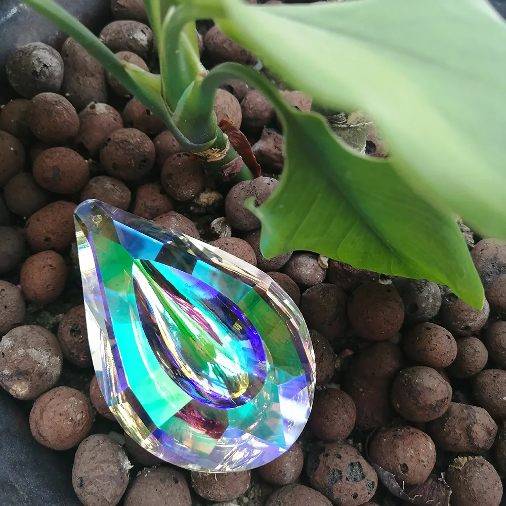 Camal 1 шт. 76 мм AB Красочные капли хрустальные призмы подвесные люстры Suncatcher