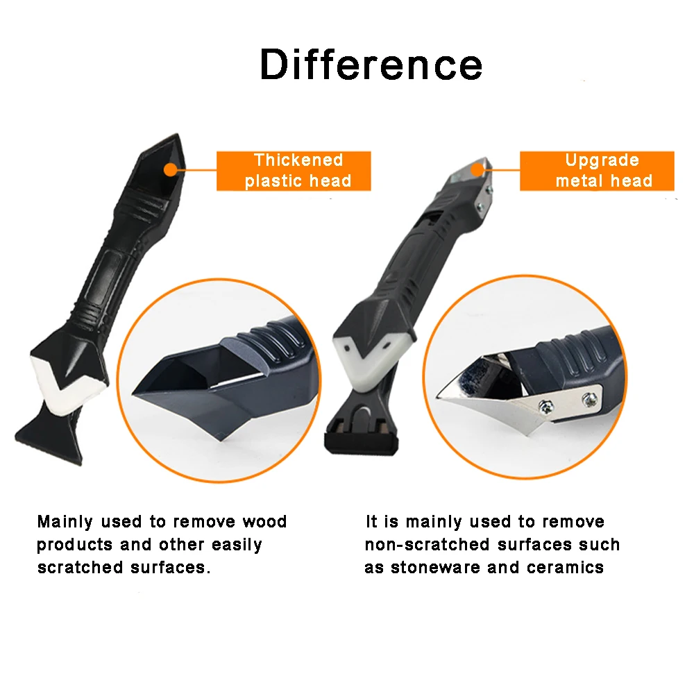 Многофункциональный инструмент для удаления силикона и металла 3 в 1 набор