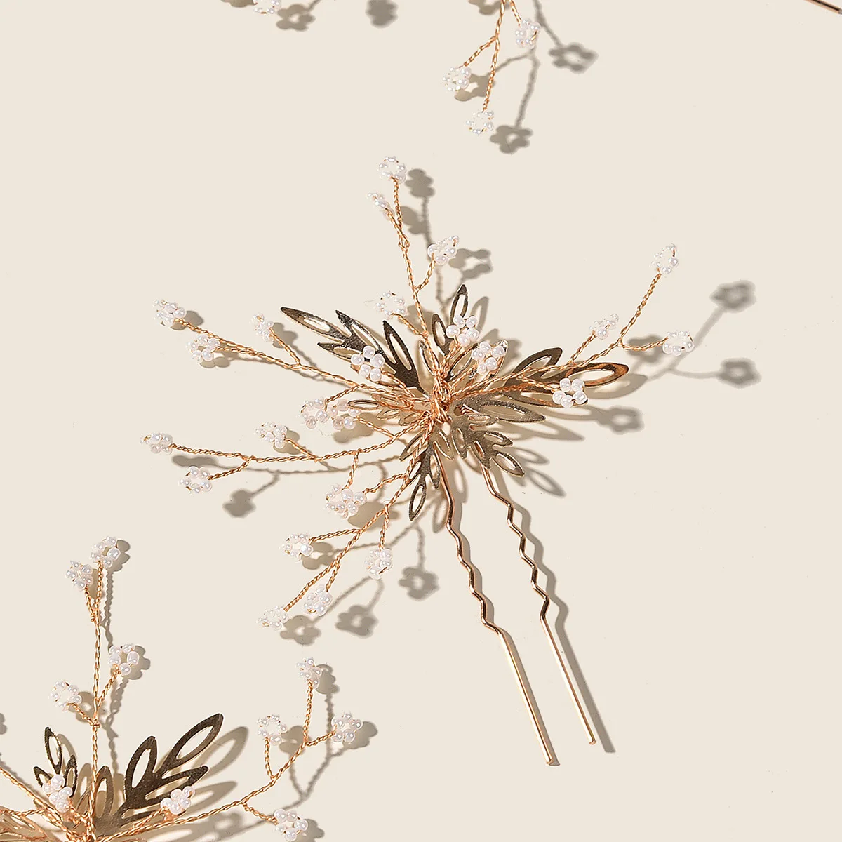 Модные шпильки для волос Стразы с жемчугом заколки Свадебные зажимы тиара