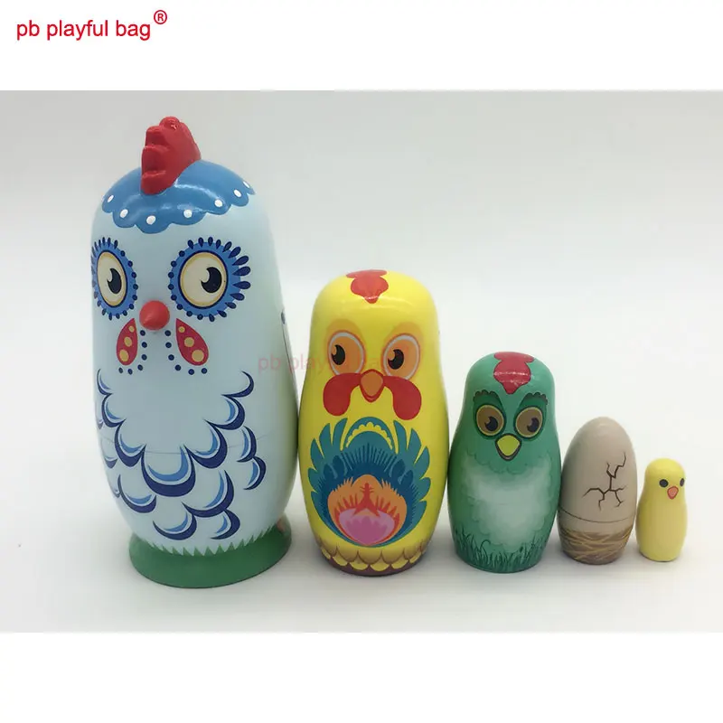 PB игривая сумка пятислойная ручная роспись Цыпленок животные русские куклы