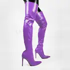 LAIGZEMженские облегающие высокие сапоги на высоком каблуке с красной подкладкой и молнией сзади Botines Mujer; Женская обувь; Большие размеры 39, 42, 45, 46, 47