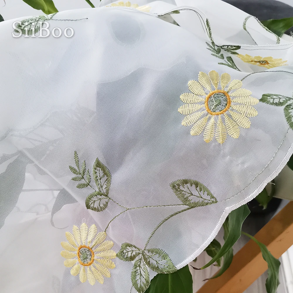 Новинка 2016 модная кружевная полузанавеска с цветочной вышивкой занавеска для