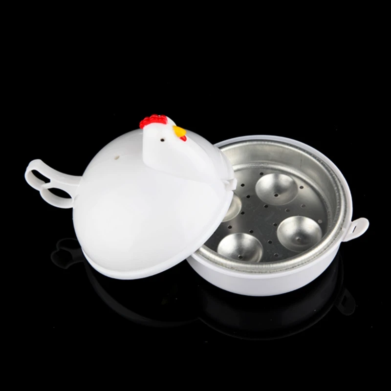 

4 Egg Boiler Eggs Steamer Chicken Shaped Microwave Cooker Novelty Kitchen Household Cooking Appliances Steamer Home Tool