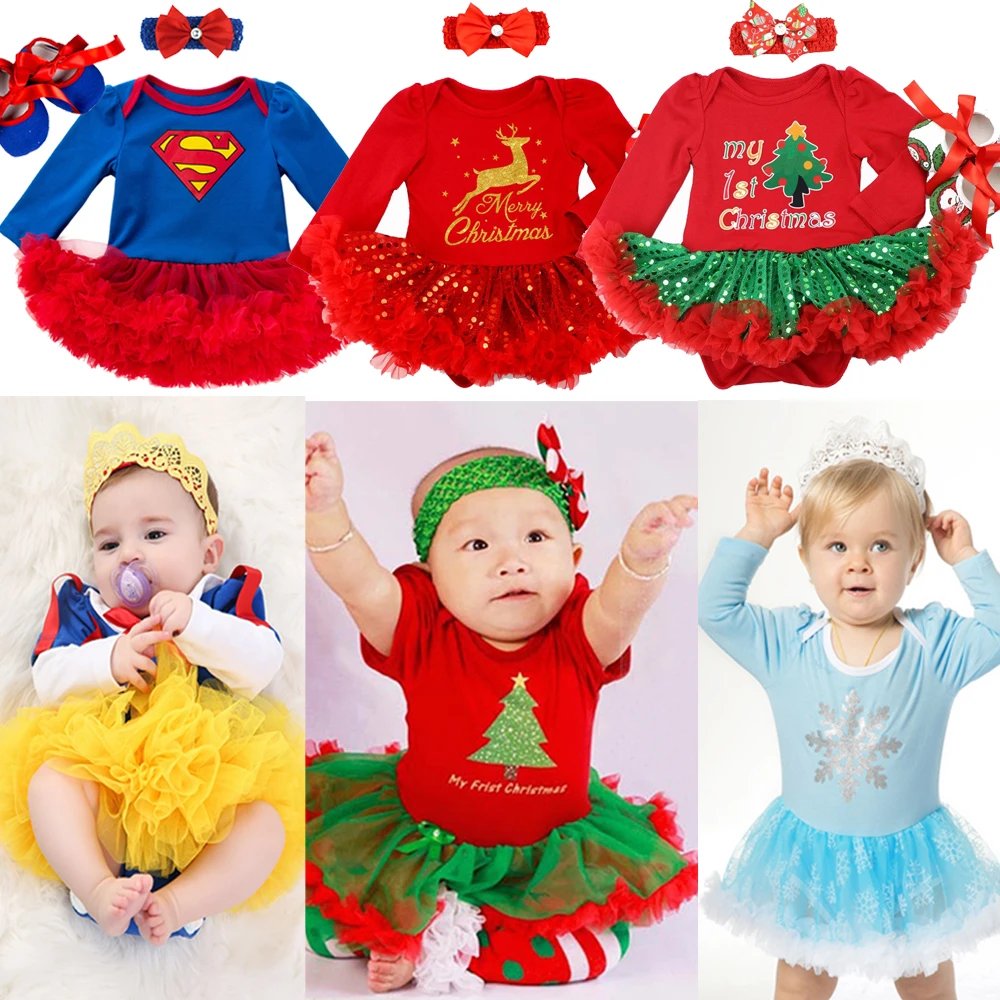 Одежда для малышей рождественский костюм вечерние лышей вечернее платье