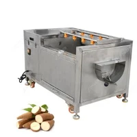 commercial 200 1000 kg capacity vegetable fruit washing peeling with brusher cleaning potato machine stainless steel 304