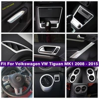 air ac vent door handle bowl lights control panel steering wheel cover trim fit for vw tiguan mk1 2008 2015 matte accessories