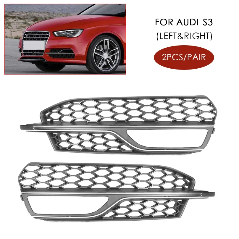 Вправо/левая передняя бампер туман светильник решетка для Audi S3 авто-Стайлинг 1