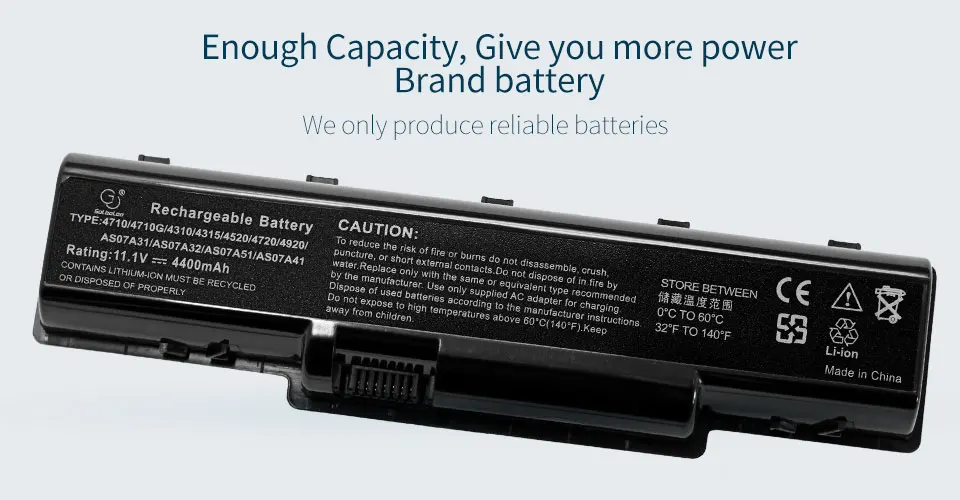 Golooloo 6 ячеек ноутбук Батарея для acer AS07A31 AS07A32 AS07A41 AS07A42 AS07A51 AS07A52 AS07A71 AS2007A MS2219 2930 4530