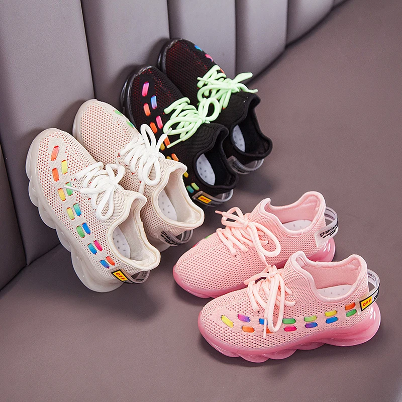 Kids Shoes Children Sneakers Blades Soles Running Shoes For Girls Outdoor Sport Sneakers Tenis Infantil Fashion Walking Shoes