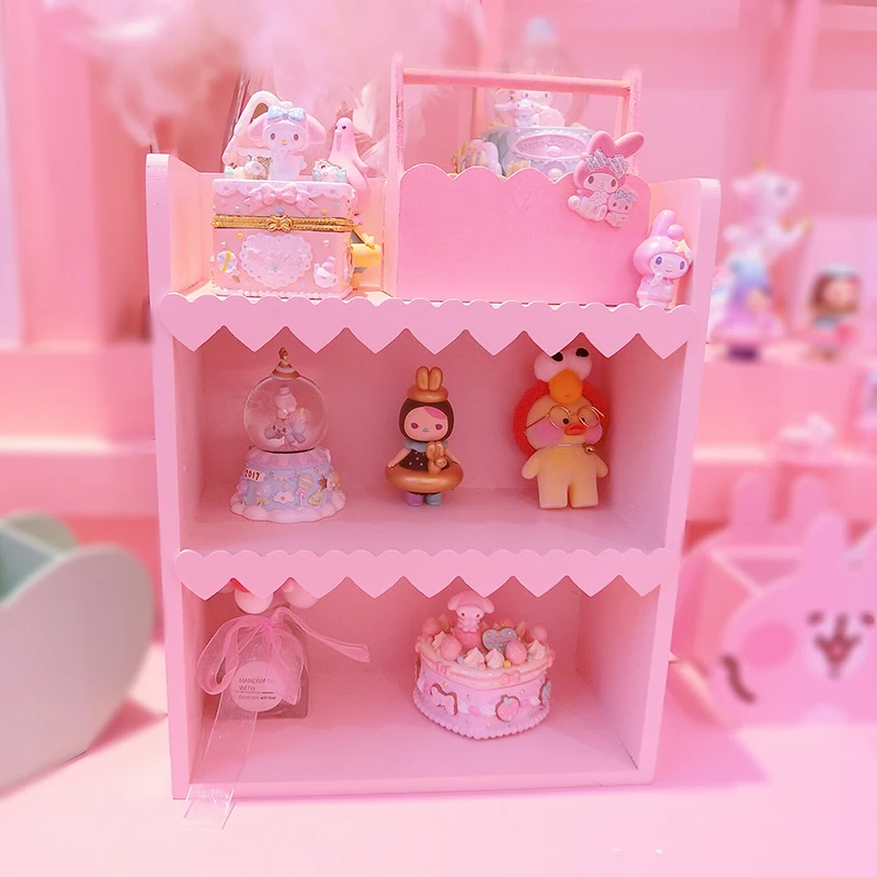 Деревянная стойка для украшений украшения дома трехуровневая полка женщин