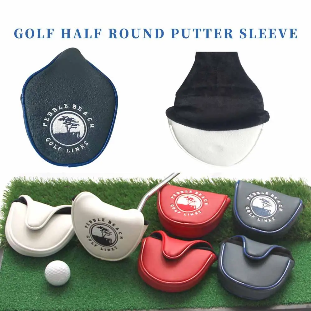 

Golf Head Covers PU Waterproof Thicken Magnetic Buckle Plush Golf Putter Cover Headcover