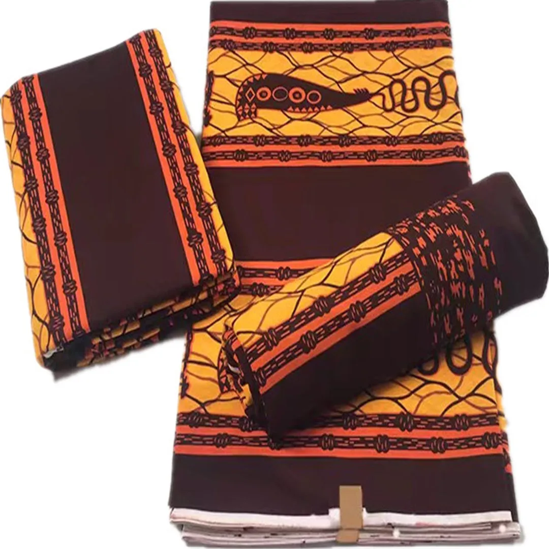 

2021 New Arrival Veritable African Real Wax Print Cotton High Quality Soft Guaranteed Ankara Fabric 6 Yards For Dresses V-5
