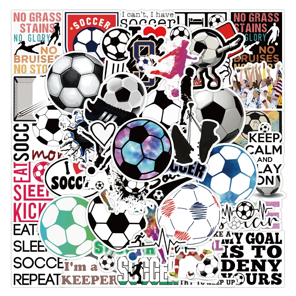 

10/30/50pcs Sports Competition Football Graffiti Stickers Christmas Gift Kids Toys Sticker For Laptop Phone Diy Guitar Stickers