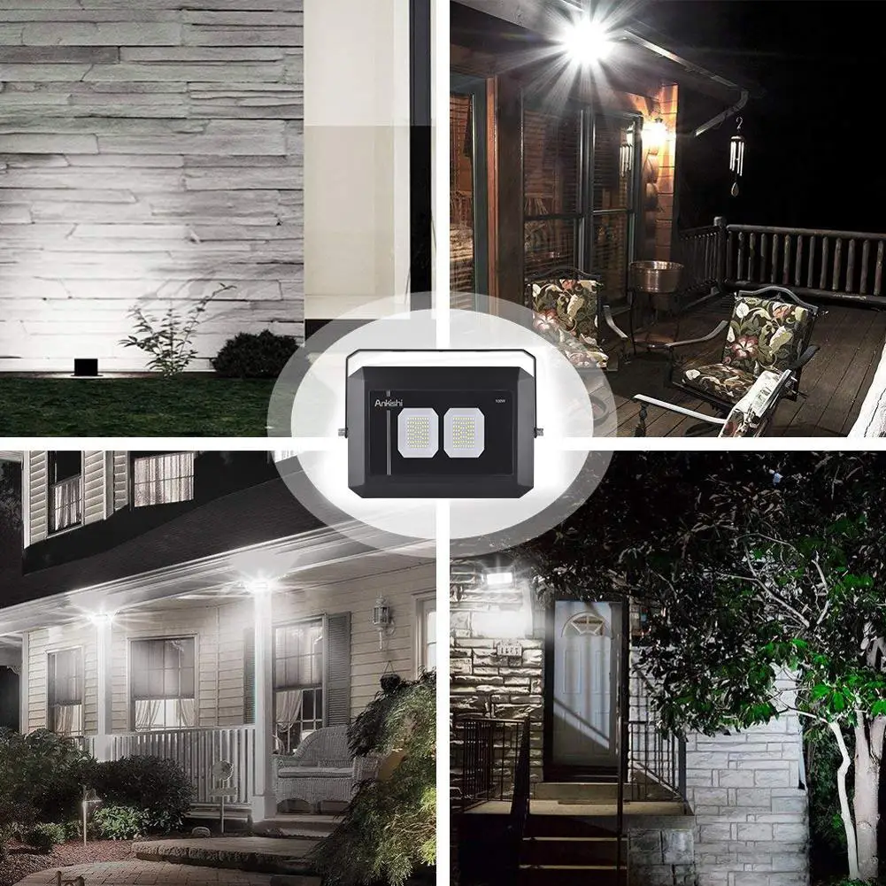 

30/50/100/200W Ultra-thin LED Flood Light Lamp Power Saving Waterproof for Outdoor Garden Garages for warehouses, garages WWO66