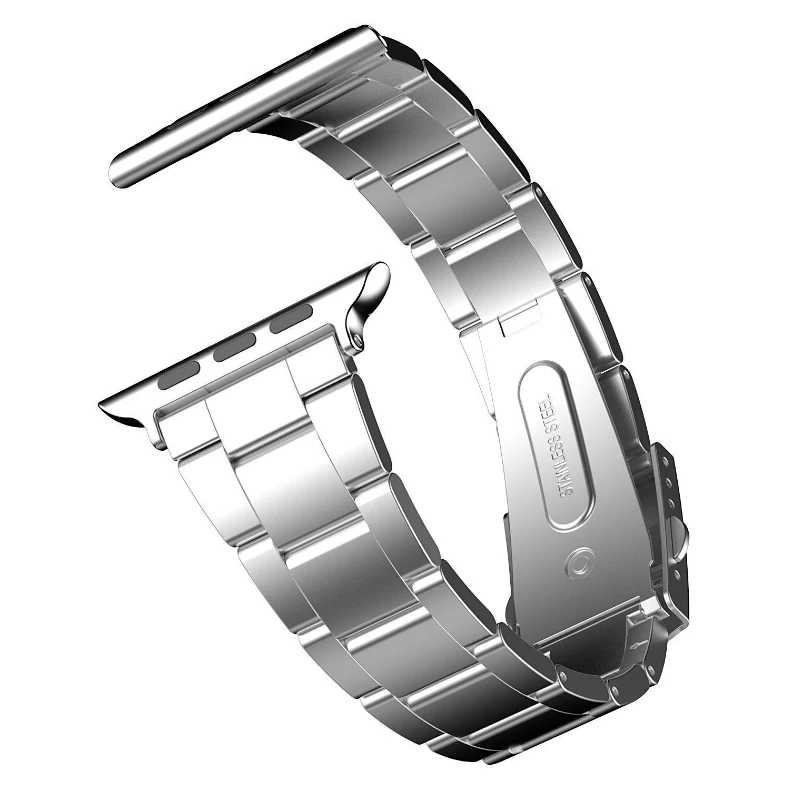 Ремешок из нержавеющей стали для iWatch 6 5 4 Band 42 44 мм роскошный браслет с адаптером