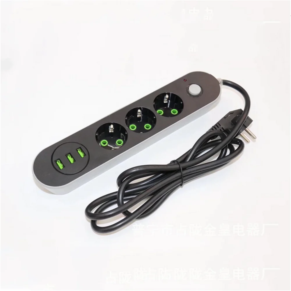 3 USB многопортового зарядного гнезда штекера выключатель питания кабель 1 8 м
