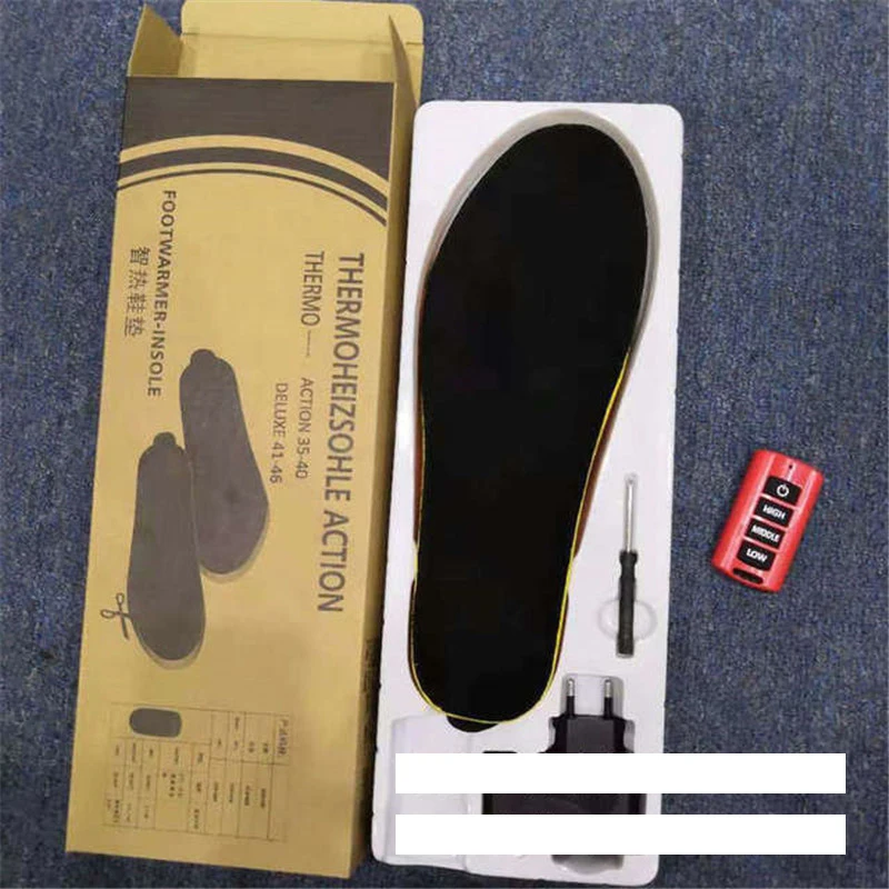 NEW Heated insoles for shoes wireless remote control Battery Powered electric safety heated boots insoles warm winter 1900MAH
