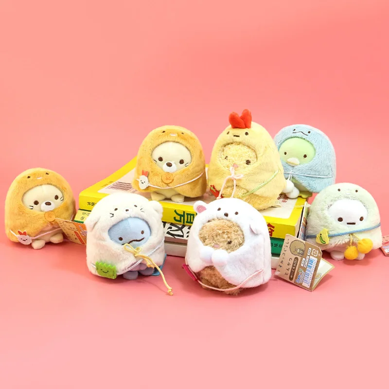 Sumikko гураши со съемной накидкой плюшевые игрушки Peluche мягкие куклы игрушки Детский подарок Juguetes брелок орнамент ключ кулон
