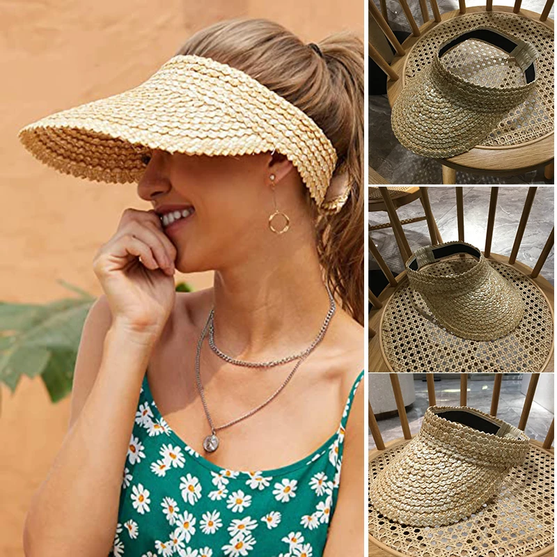

Соломенная шляпка от солнца для особ с диким темпераментом Ретро шапка путешествия дышащая конструкция без колпачка удобна соломенная шля...