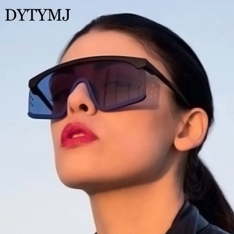 

DYTYMJ Oversized Siamese Sunglasses Women Luxury Designer Big Frame Glasses Men Goggles Eyewear Retro Punk Gafas De Sol Mujer