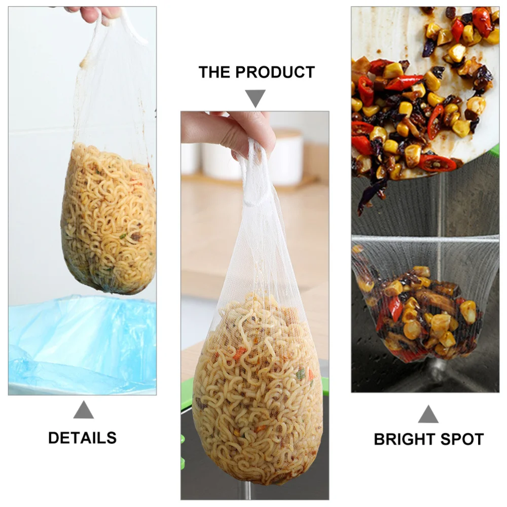 

51PCS Sink Strainer Bag Triangle Holder Hanging Filter Net Bag for Kitchen