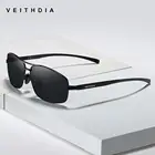 Солнцезащитные очки VEITHDIA 2458 мужские, Поляризационные солнечные аксессуары в алюминиево-магниевой золотой оправе, для вождения